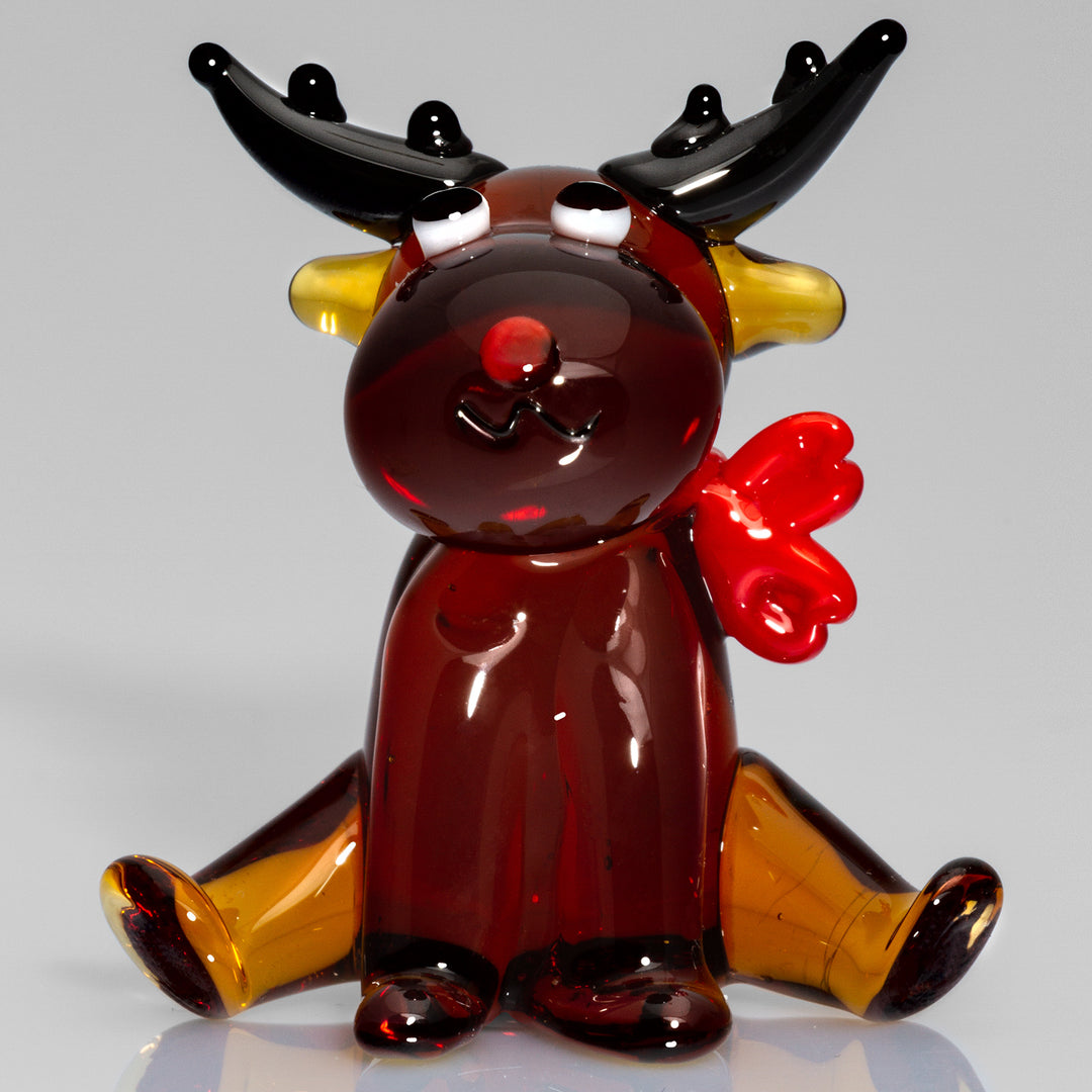 SIKORA 13M Rentier Mini Sammler Glasfigur Glaskunst 100% Handmade