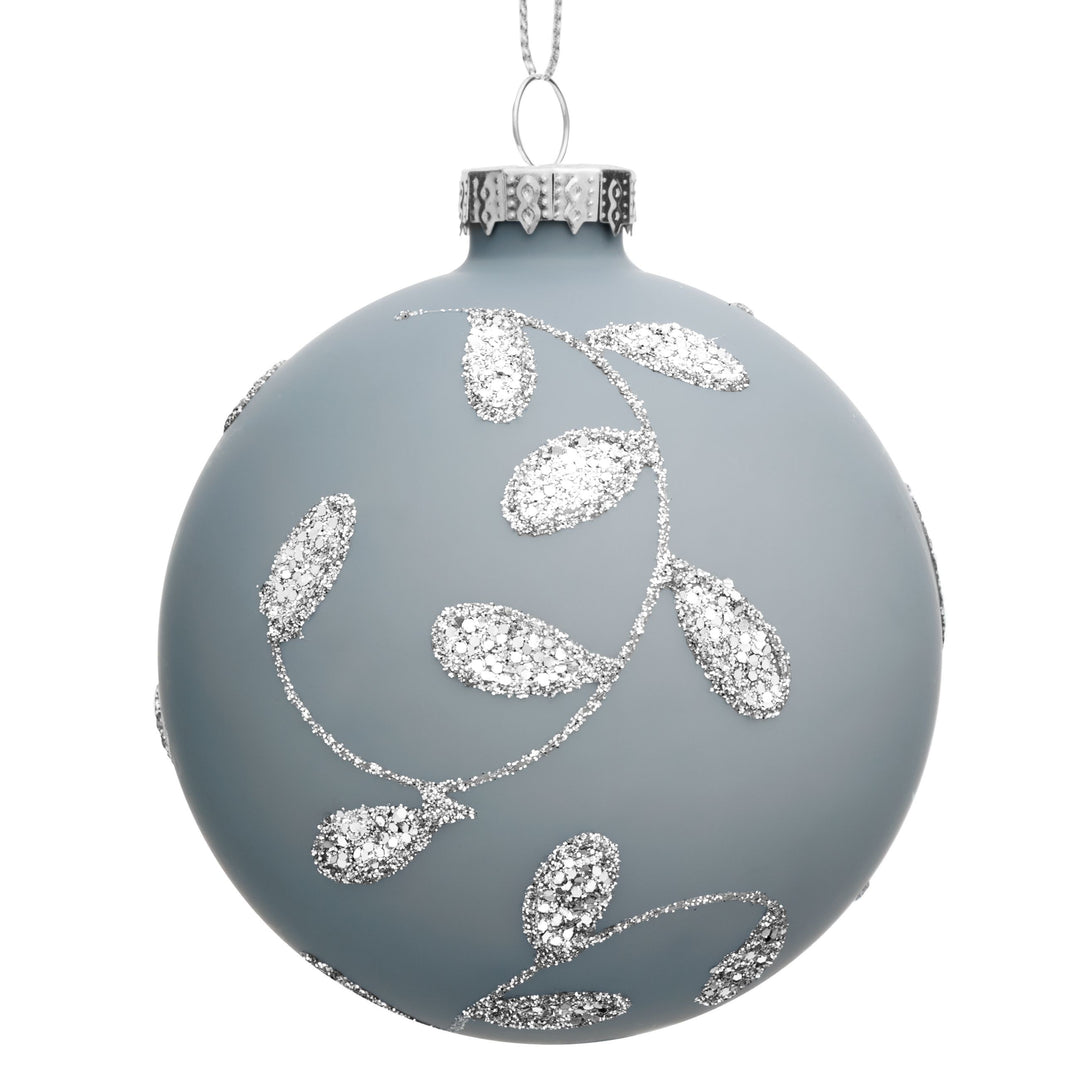 SIKORA Highlights 4er Set ausgefallene Christbaumkugeln besondere Weihnachtskugel Christbaumschmuck aus Glas Silber