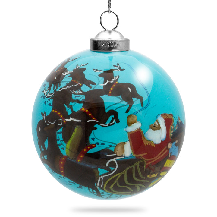 No.26 Weihnachtsmann mit Rentierschlitten 7,5cm