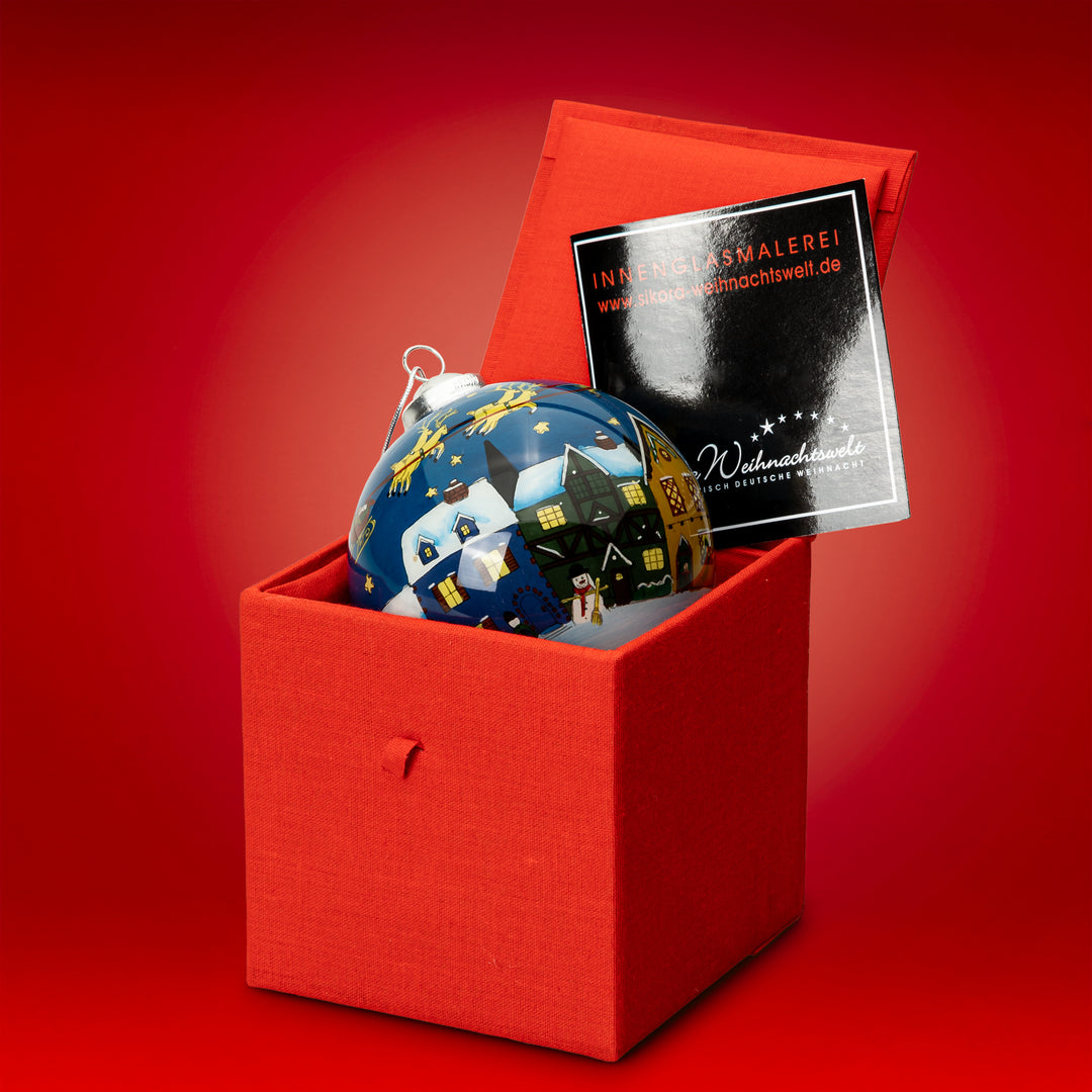 Glas Weihnachtskugel Innenglasmalerei