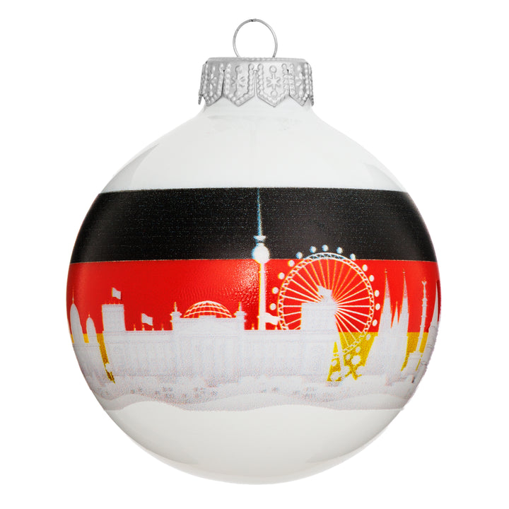 SIKORA Weihnachtskugel aus Glas mit Stadt Motiv Souvenir & Geschenk besonderer Christbaumschmuck Weihnachtsbaumkugel Weihnachtsdeko