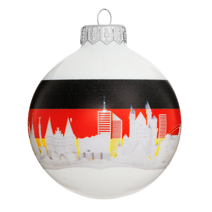 SIKORA Weihnachtskugel aus Glas mit Stadt Motiv Souvenir & Geschenk besonderer Christbaumschmuck Weihnachtsbaumkugel Weihnachtsdeko