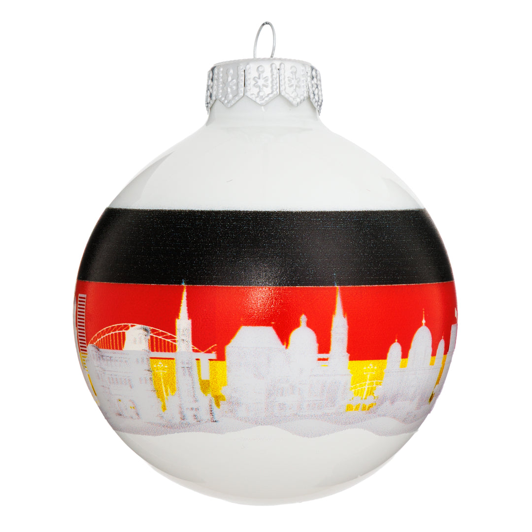 SIKORA Weihnachtskugel aus Glas mit Stadt Motiv Souvenir & Geschenk besonderer Christbaumschmuck Weihnachtsbaumkugel Weihnachtsdeko