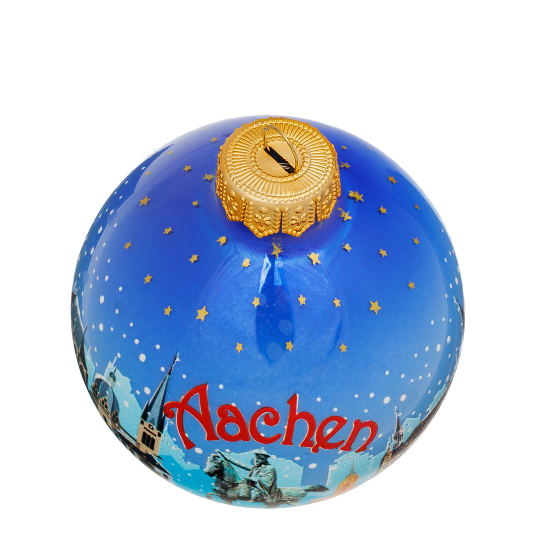 SIKORA Weihnachtskugel aus Glas mit Stadt Motiv Souvenir & Geschenk besonderer Christbaumschmuck Weihnachtsbaumkugel Weihnachtsdeko