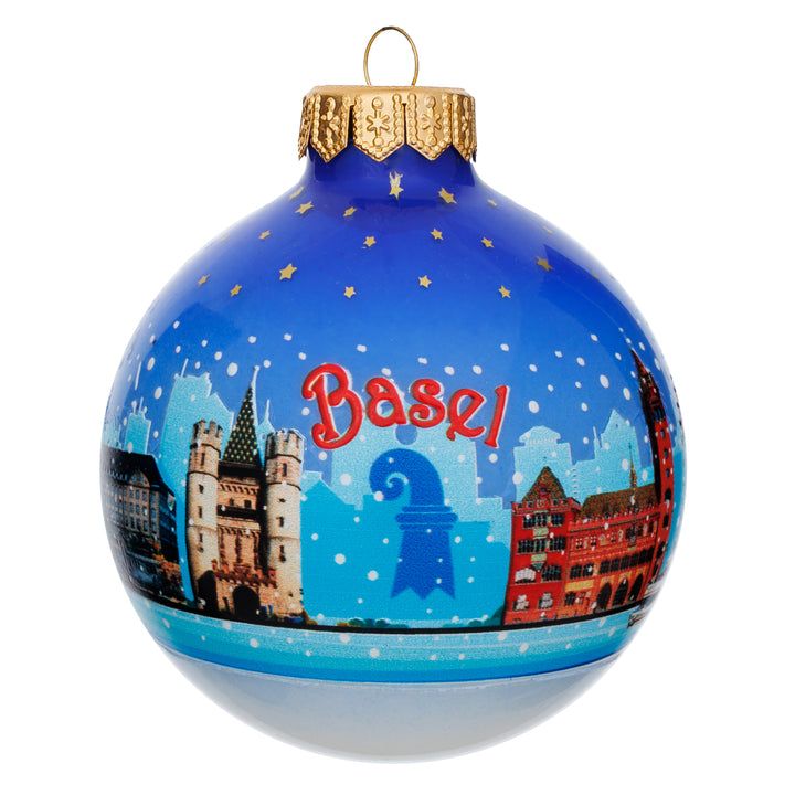 SIKORA Stadt Motiv Weihnachtskugel aus Glas besonderes Geschenk Souvenir