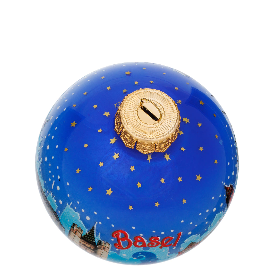SIKORA Stadt Motiv Weihnachtskugel aus Glas besonderes Geschenk Souvenir