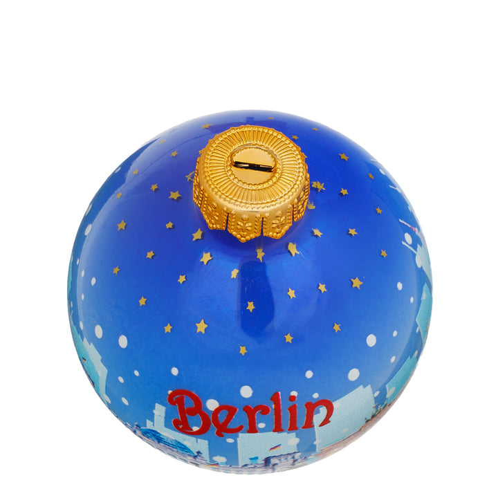 SIKORA Weihnachtskugel aus Glas mit Stadt Motiv Souvenir & Geschenk besonderer Christbaumschmuck Weihnachtsbaumkugel Weihnachtsdeko