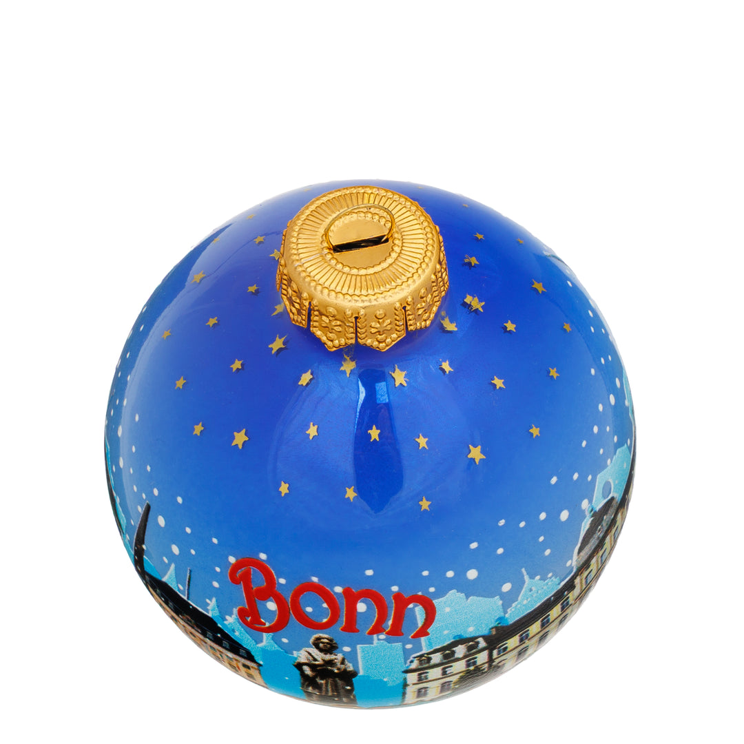 SIKORA Weihnachtskugel aus Glas mit Stadt Motiv Souvenir & Geschenk besonderer Christbaumschmuck Weihnachtsbaumkugel Weihnachtsdeko