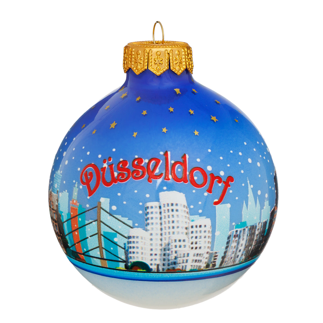 SIKORA Weihnachtskugel aus Glas mit Stadt Motiv Souvenir & Geschenk besonderer Christbaumschmuck Weihnachtsbaumkugel Weihnachtsdeko
