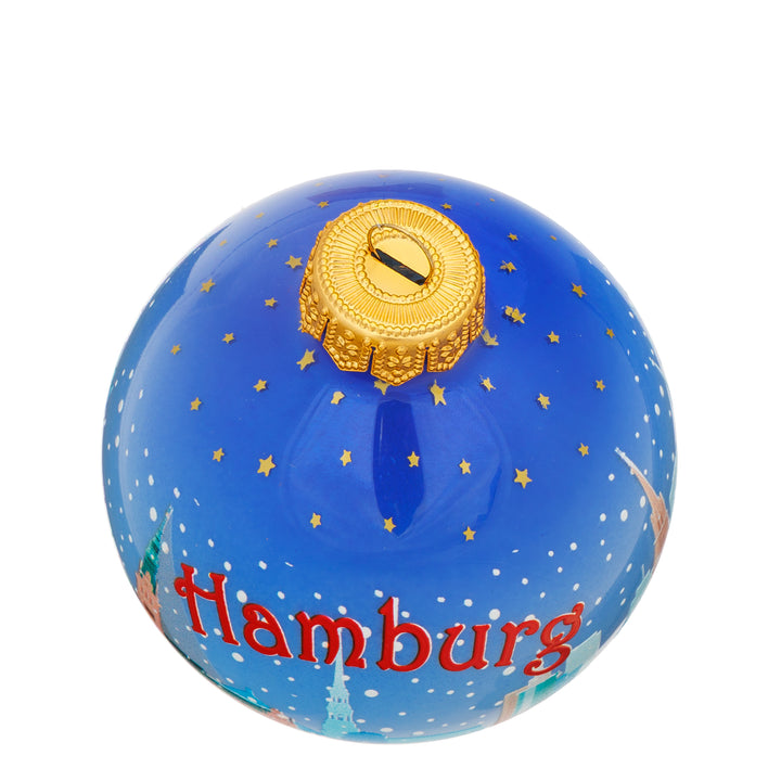 SIKORA Weihnachtskugel aus Glas mit Stadt Motiv Souvenir & Geschenk besonderer Christbaumschmuck Weihnachtsbaumkugel Weihnachtsdeko