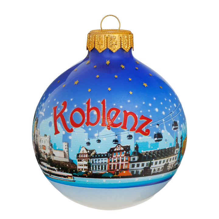 SIKORA Weihnachtskugel aus Glas mit Stadt Motiv Souvenir & Geschenk besonderer Christbaumschmuck Weihnachtsbaumkugel Weihnachtsdeko