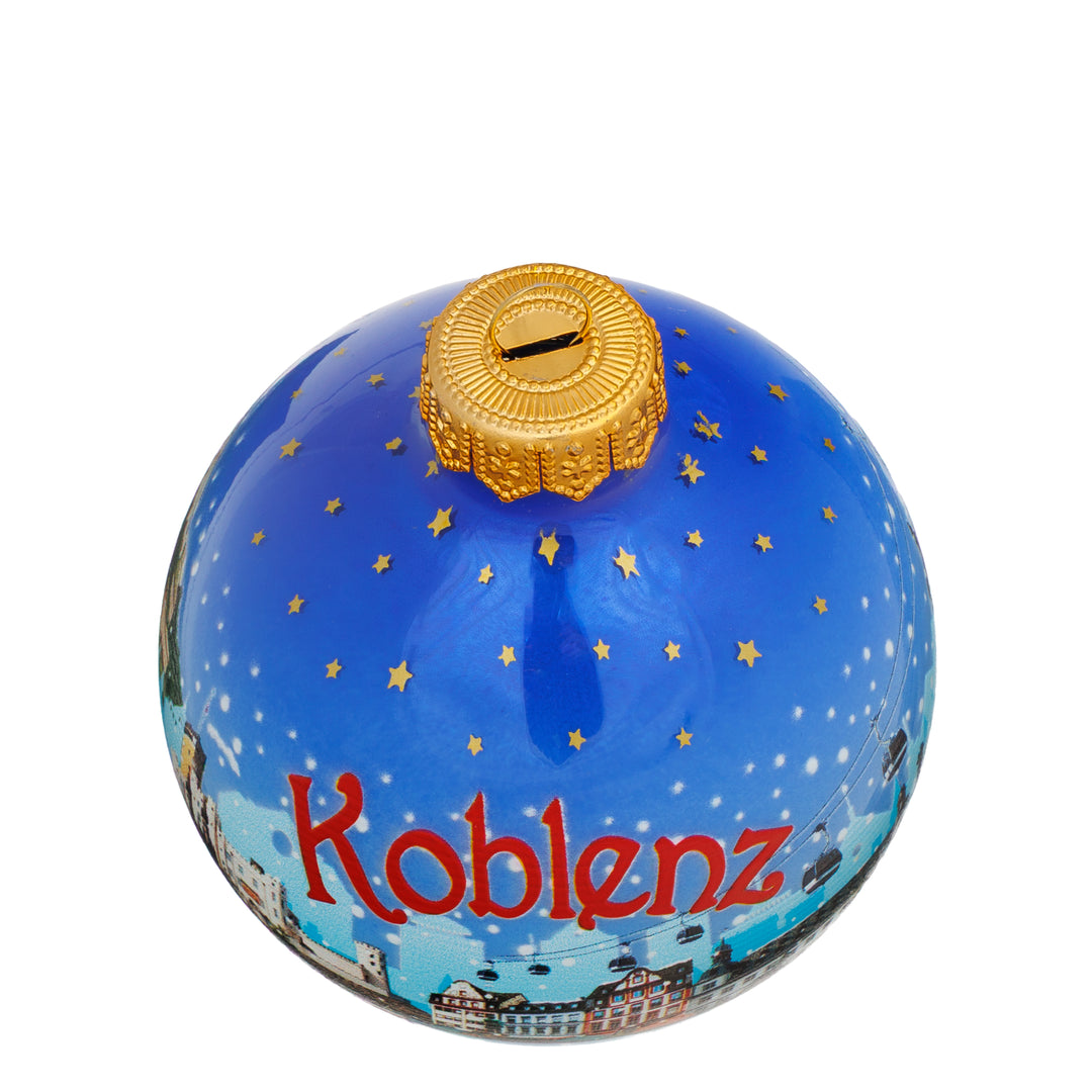SIKORA Weihnachtskugel aus Glas mit Stadt Motiv Souvenir & Geschenk besonderer Christbaumschmuck Weihnachtsbaumkugel Weihnachtsdeko