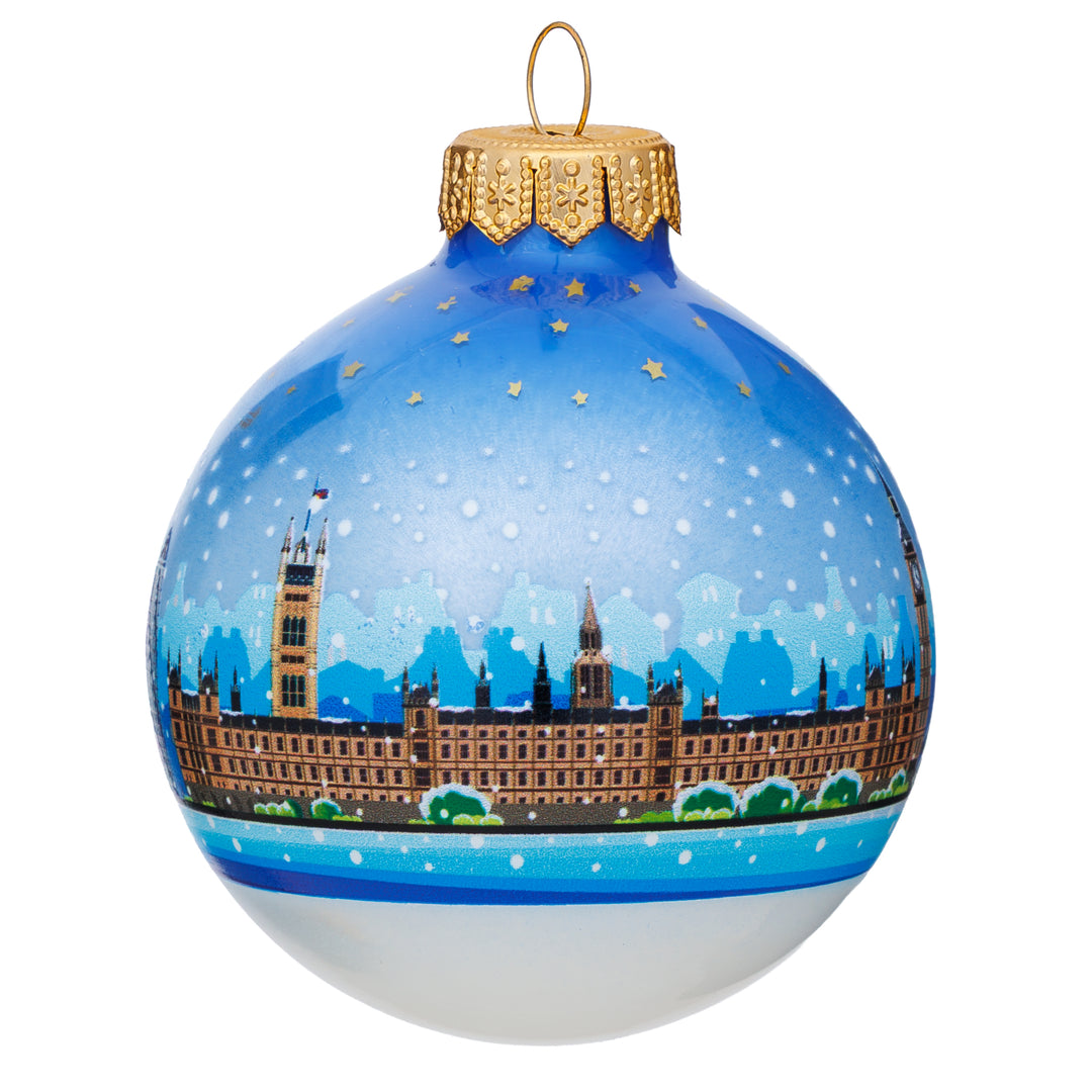 SIKORA Stadt Motiv Weihnachtskugel aus Glas besonderes Geschenk Souvenir