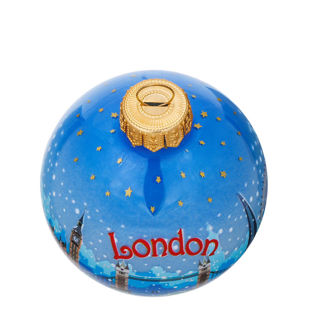 SIKORA Stadt Motiv Weihnachtskugel aus Glas besonderes Geschenk Souvenir