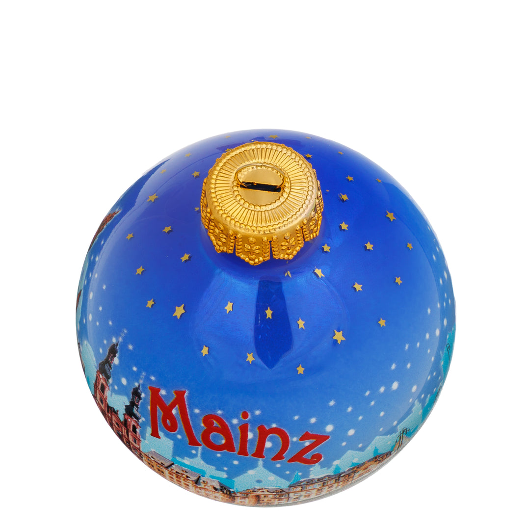 SIKORA Weihnachtskugel aus Glas mit Stadt Motiv Souvenir & Geschenk besonderer Christbaumschmuck Weihnachtsbaumkugel Weihnachtsdeko