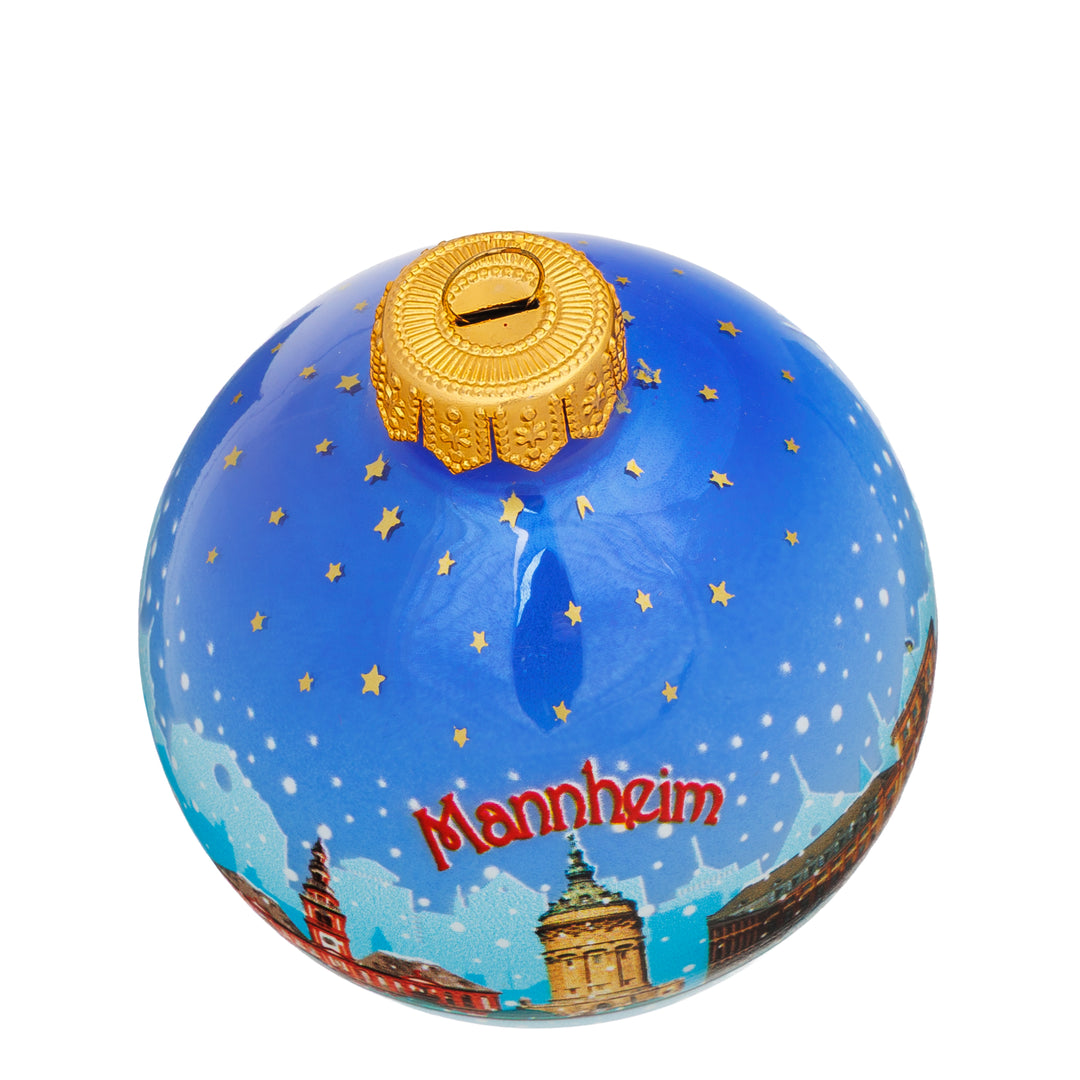 SIKORA Weihnachtskugel aus Glas mit Stadt Motiv Souvenir & Geschenk besonderer Christbaumschmuck Weihnachtsbaumkugel Weihnachtsdeko