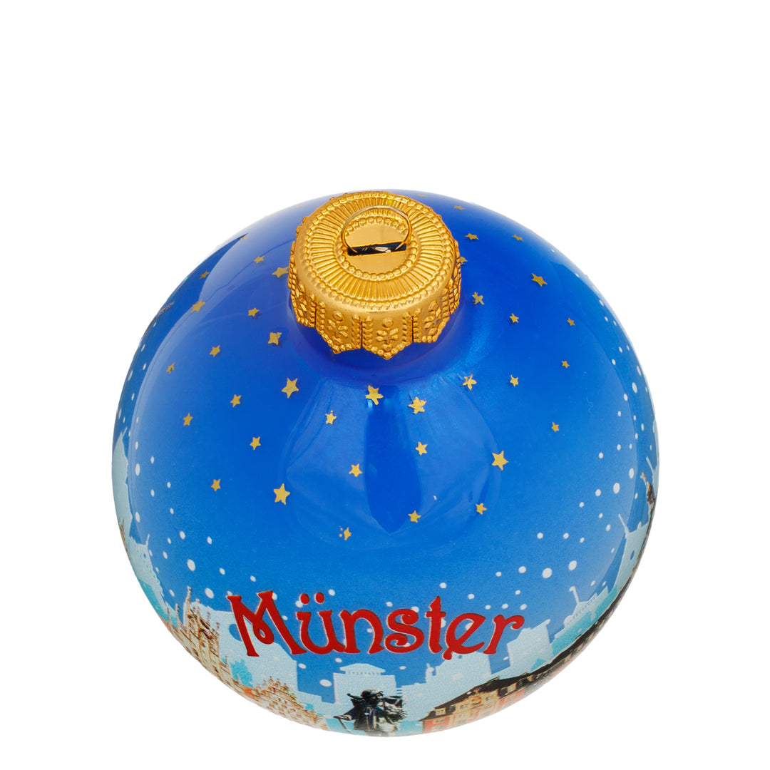 SIKORA Weihnachtskugel aus Glas mit Stadt Motiv Souvenir & Geschenk besonderer Christbaumschmuck Weihnachtsbaumkugel Weihnachtsdeko