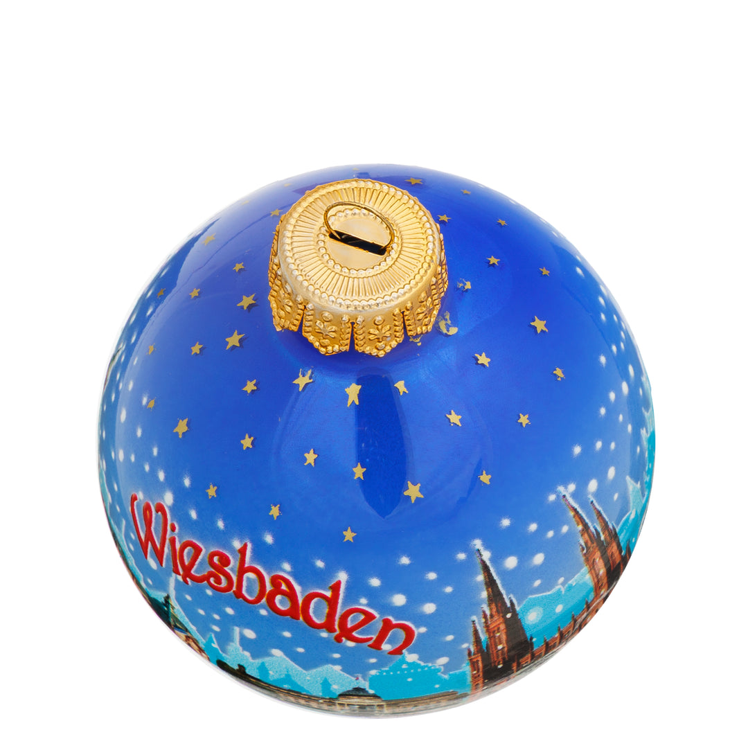 SIKORA Weihnachtskugel aus Glas mit Stadt Motiv Souvenir & Geschenk besonderer Christbaumschmuck Weihnachtsbaumkugel Weihnachtsdeko