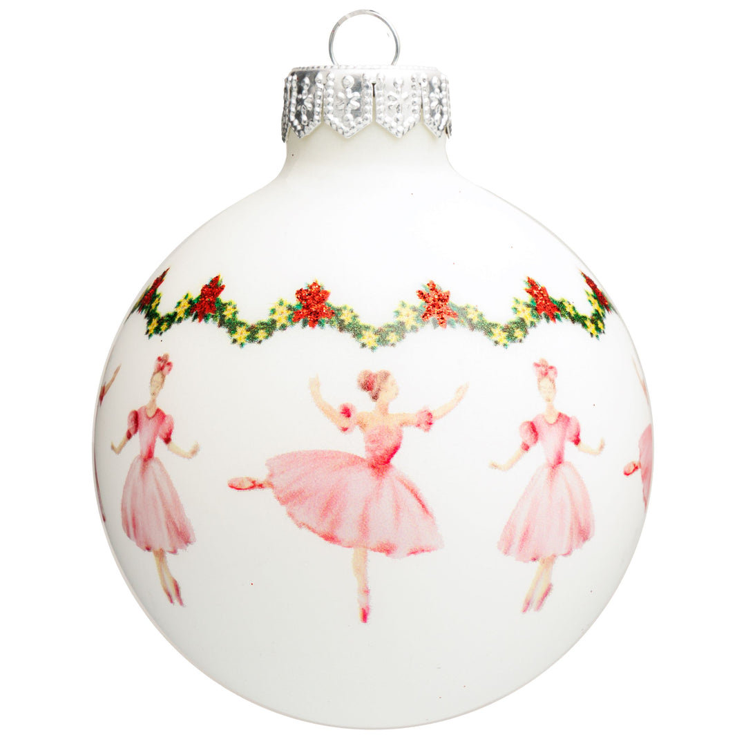 SIKORA bedruckte Weihnachtskugel aus Glas mit detailreichem Print Motiv besonderer Christbaumschmuck Ornament Figur