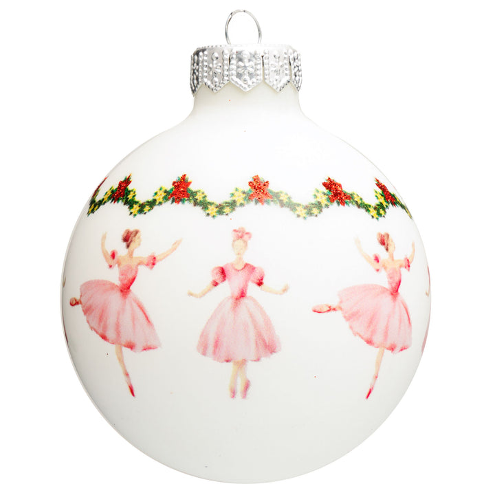 SIKORA bedruckte Weihnachtskugel aus Glas mit detailreichem Print Motiv besonderer Christbaumschmuck Ornament Figur
