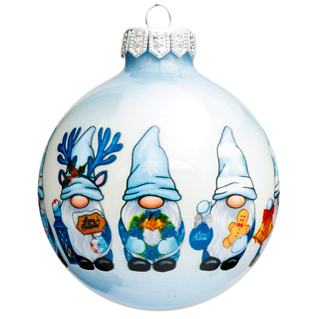 SIKORA bedruckte Weihnachtskugel aus Glas mit detailreichem Print Motiv besonderer Christbaumschmuck Ornament Figur