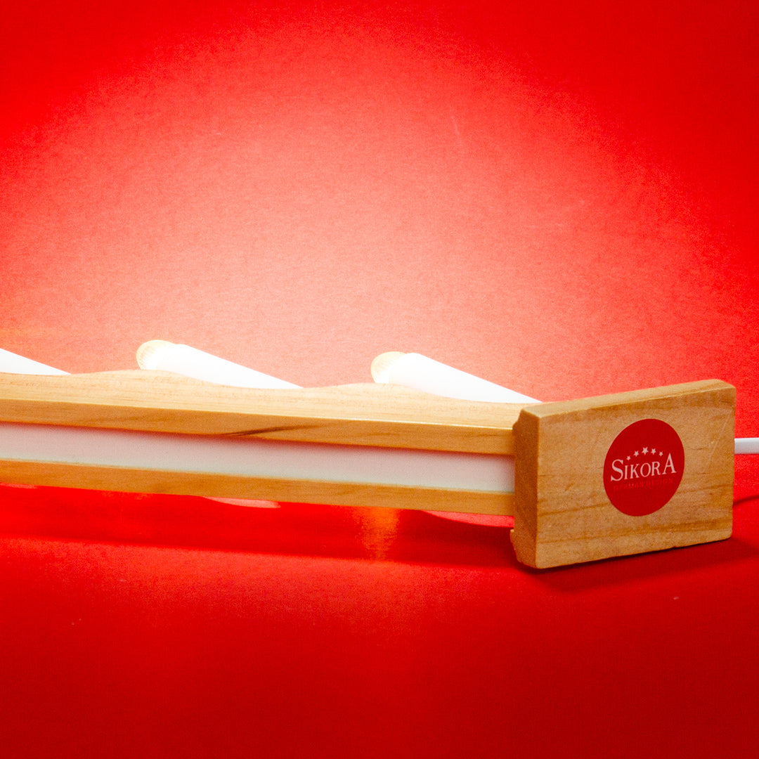 SIKORA LB74 klassisch eleganter Holz Lichterbogen aus Holz Schwibbogen Deko Weihanchten Schwedenleuchter mit 7 elektrischen Kerzen