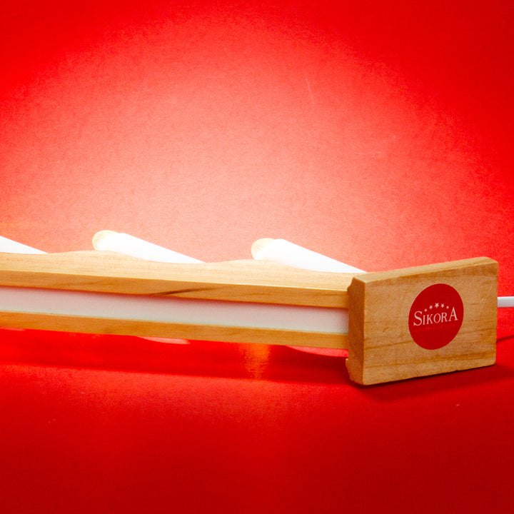 SIKORA LB74 klassisch eleganter Holz Lichterbogen aus Holz Schwibbogen Deko Weihanchten Schwedenleuchter mit 7 elektrischen Kerzen
