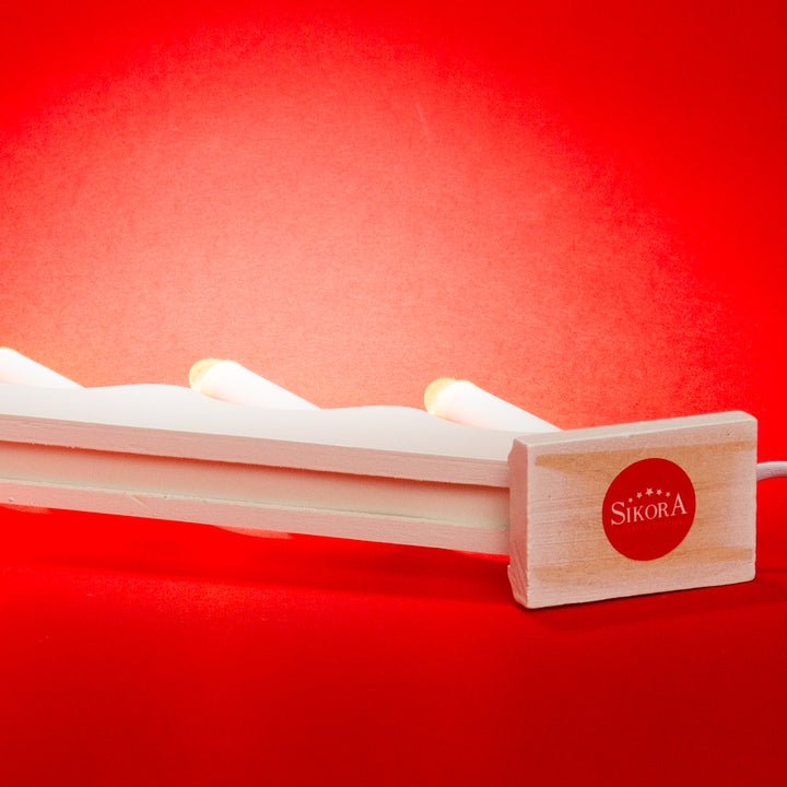 SIKORA LB74 klassisch eleganter Holz Lichterbogen aus Holz Schwibbogen Deko Weihanchten Schwedenleuchter mit 7 elektrischen Kerzen
