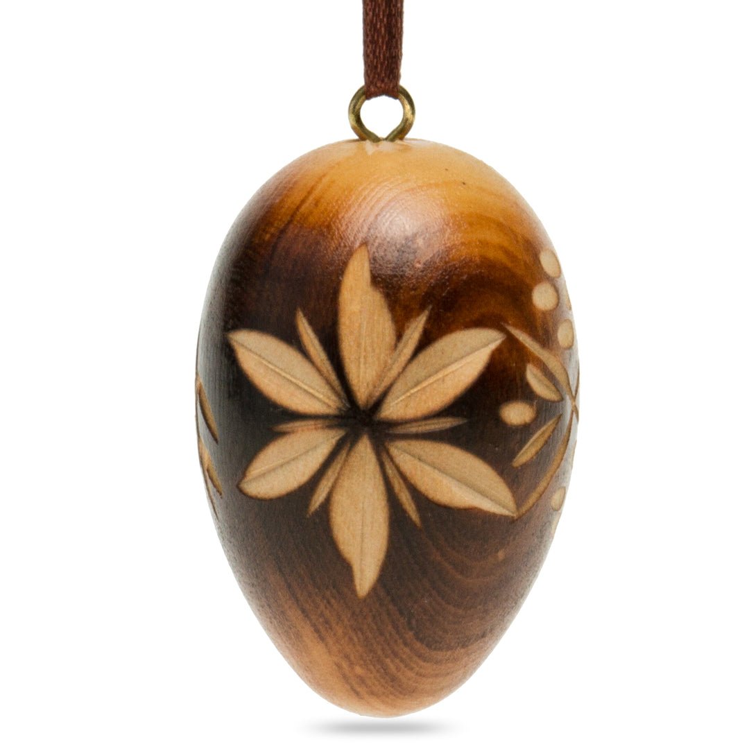 SIKORA OD01 10er Set Holz Deko Ostereier mit geschnitzten Ornamenten gemischte Farben - erhältlich in 2 Größen