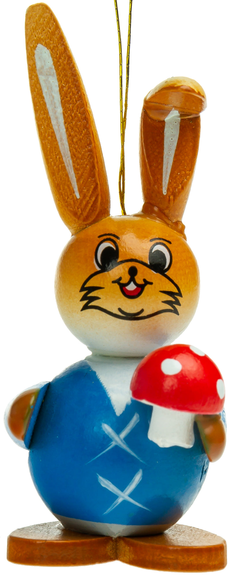 SIKORA OD07 Osterdeko Osterhasen Figuren aus Holz zum Aufhängen 6er Set H: 6 cm
