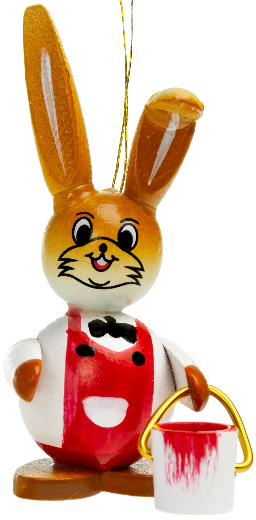 SIKORA OD07 Osterdeko Osterhasen Figuren aus Holz zum Aufhängen 6er Set H: 6 cm