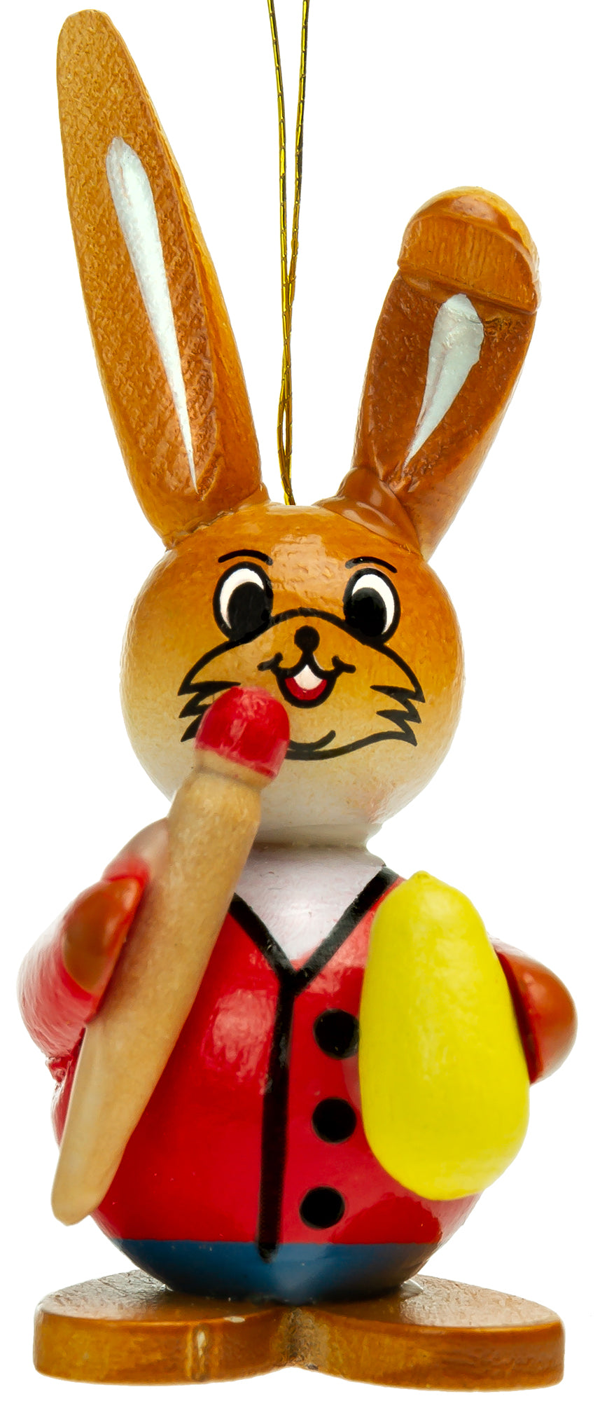 SIKORA OD07 Osterdeko Osterhasen Figuren aus Holz zum Aufhängen 6er Set H: 6 cm
