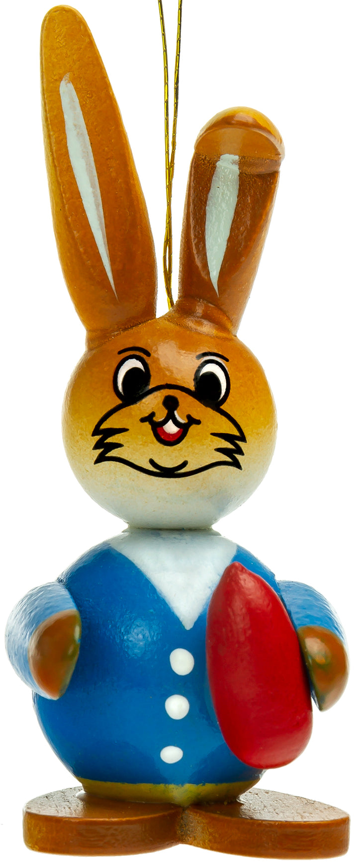 SIKORA OD07 Osterdeko Osterhasen Figuren aus Holz zum Aufhängen 6er Set H: 6 cm