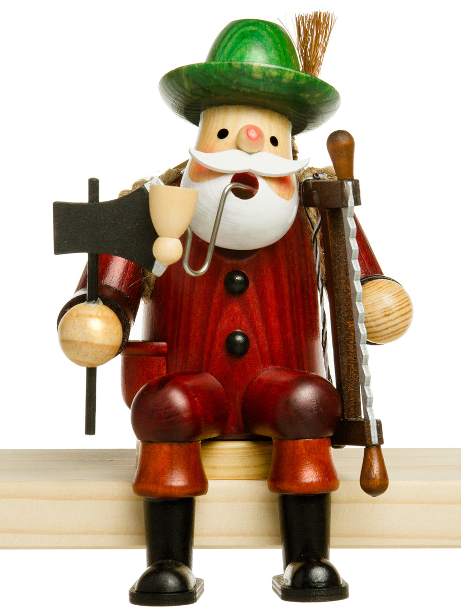 Produktbild von Sikora Räuchermännchen Aus Holz - Angler Motiv, Ca. 15 Cm Hoch, Für Räucherkerzen