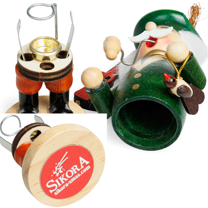 SIKORA RM-L Kleines Räuchermännchen aus Holz Räucherfigur Deko Weihnachtsfigur