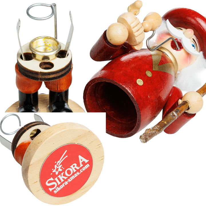 SIKORA RM-L Kleines Räuchermännchen aus Holz Räucherfigur Deko Weihnachtsfigur