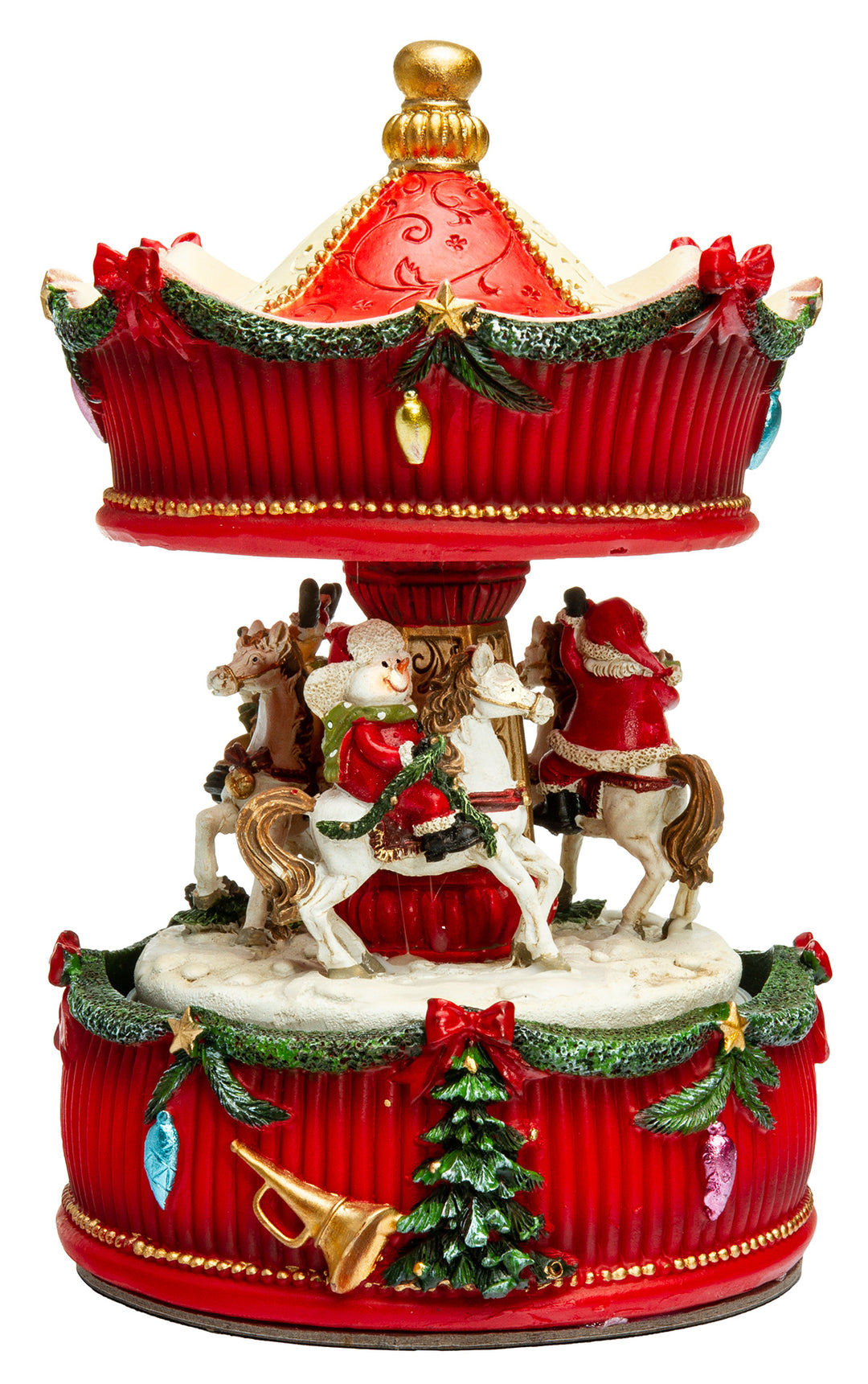 SIKORA SD08 Spieldose Spieluhr für Weihnachten Pferde Karussell Musik We Wish you a Merry Christmas