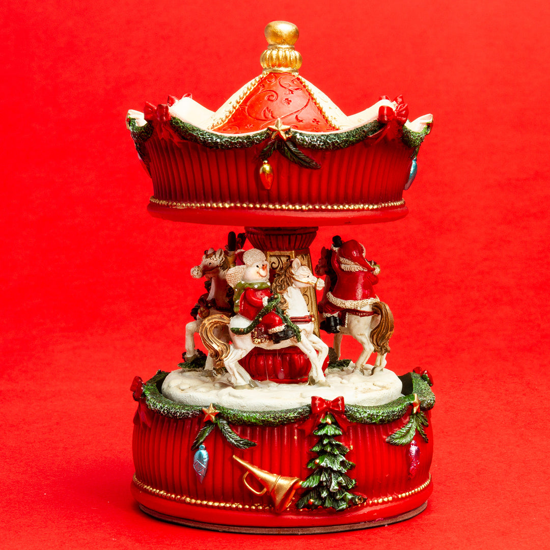SIKORA SD08 Spieldose Spieluhr für Weihnachten Pferde Karussell Musik We Wish you a Merry Christmas