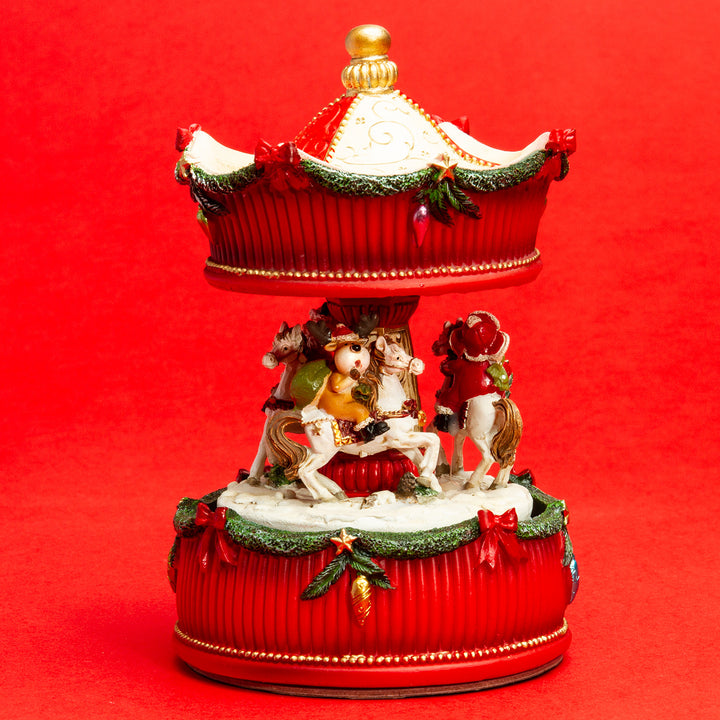 SIKORA SD08 Spieldose Spieluhr für Weihnachten Pferde Karussell Musik We Wish you a Merry Christmas