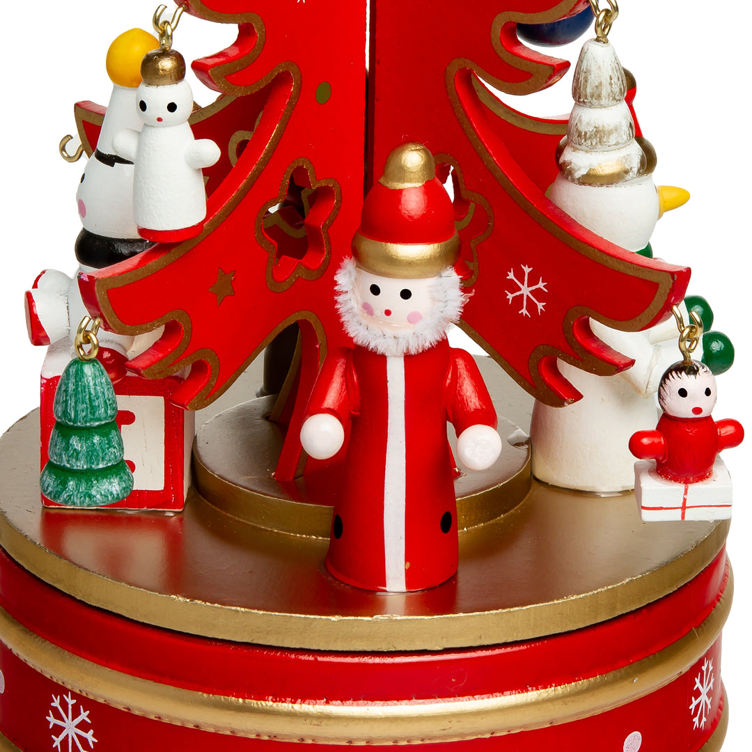SIKORA SD03 Spieldose Spieluhr für Weihnachten aus Holz mit Tannenbaum Musik Stille Nacht