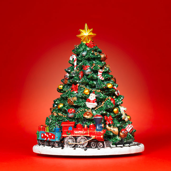 SPIELDOSE WEIHNACHTSBAUM MIT ZUG 13