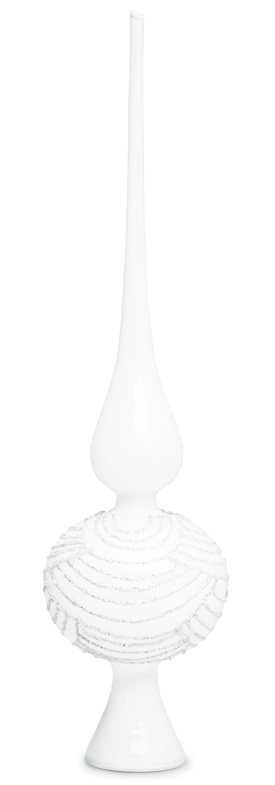SIKORA SP6 Highlights Christbaumspitze aus Glas mit Glitzer Verzierung 2 Größen