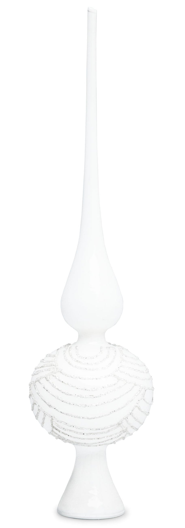 SIKORA SP6 Highlights Christbaumspitze aus Glas mit Glitzer Verzierung 2 Größen