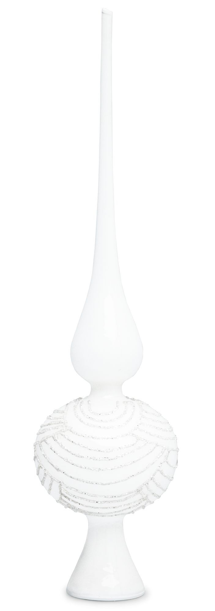 SIKORA SP6 Highlights Christbaumspitze aus Glas mit Glitzer Verzierung 2 Größen