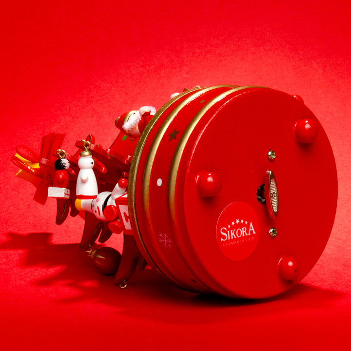 SIKORA SD03 Spieldose Spieluhr für Weihnachten aus Holz mit Tannenbaum Musik Stille Nacht