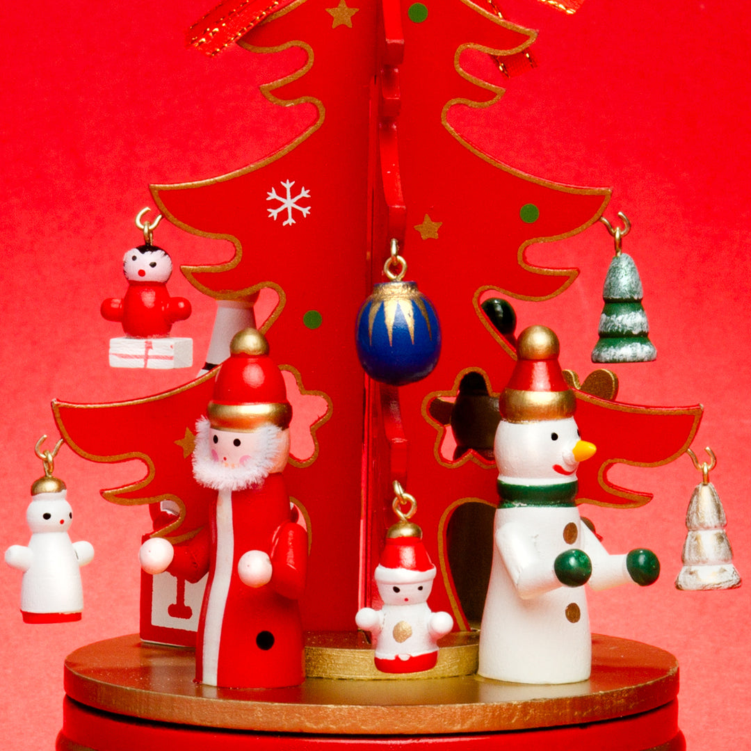 SIKORA SD03 Spieldose Spieluhr für Weihnachten aus Holz mit Tannenbaum Musik Stille Nacht